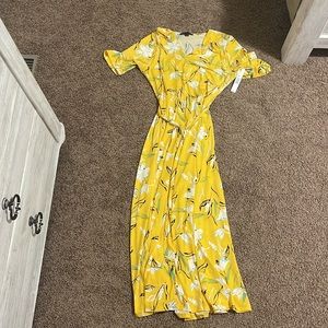 Yellow Floral Dress